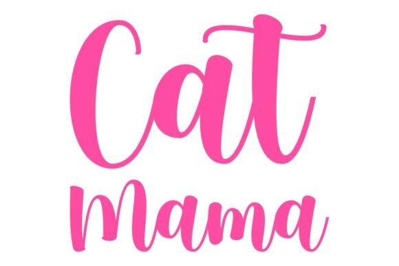Cat Mama SVG for Mother’s Day Embroidery