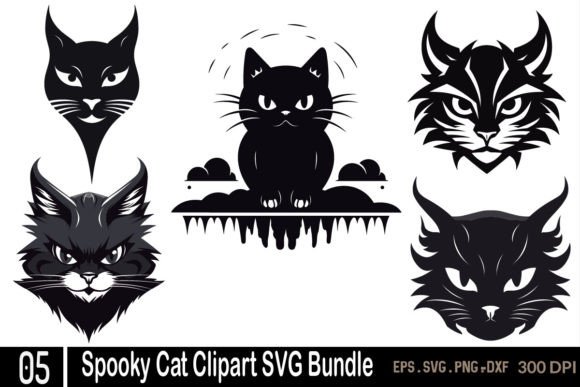 Cat SVG Clipart Bundle for Embroidery Projects