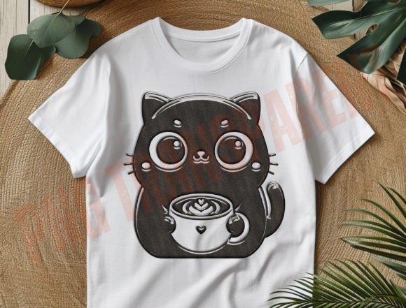 Chubby Black Cat SVG for Embroidery Projects