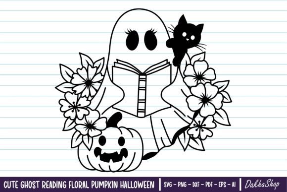 Cute Funny Ghost Cat Svg for Embroidery Projects