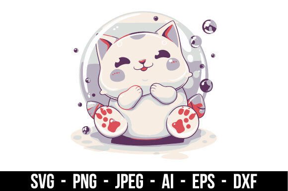 Cute Sea Cat SVG Graphic Review