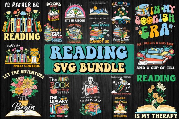 Floral Book Reading SVG Bundle Review