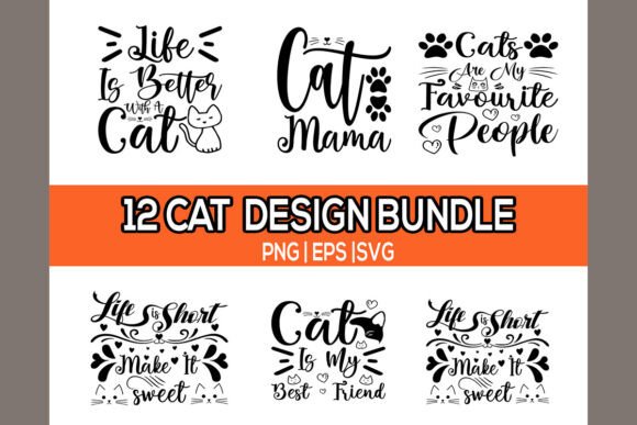 Funny Cat Svg Bundle for Embroidery Projects