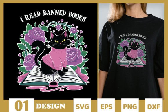 I Read Banned Books Black Cat SVG Review