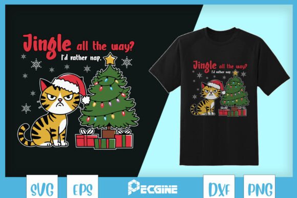 Jingle All the Way Funny Xmas Cat SVG Review
