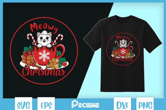 Meowy Christmas Cute Coffee Cat SVG Review