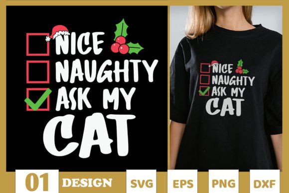 Nice Naughty Ask My Cat Christmas SVG Review