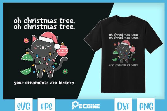 Oh Christmas Tree Funny Black Cat SVG Review