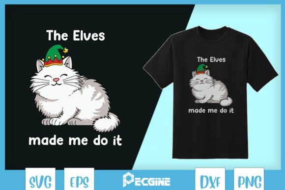 The Elves Made Me Do It Fun Xmas Cat SVG Review
