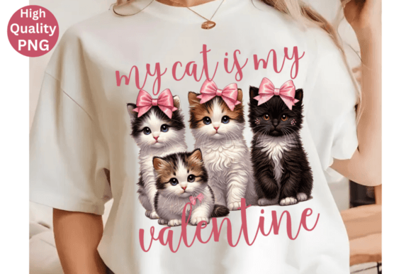 Valentine Cat PNG for Embroidery Projects