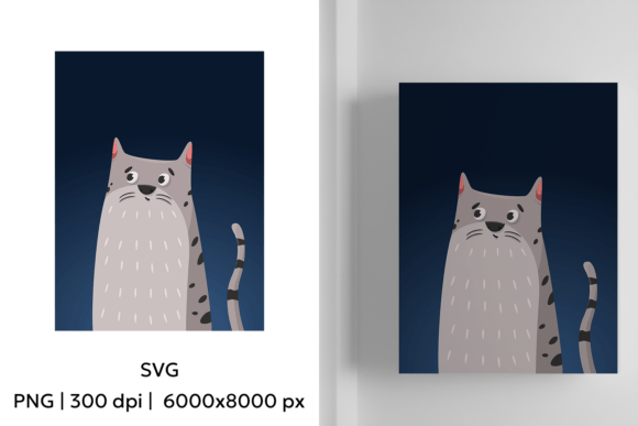 Vector Cartoon Cat Poster SVG Review for Embroidery Projects