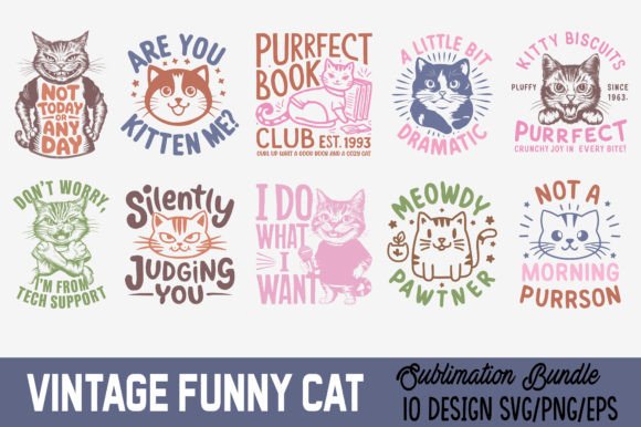 Vintage Funny Cat SVG T-shirt Bundle Review